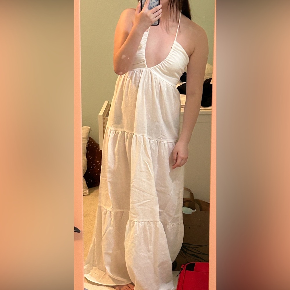 Lincoln Maxi Dress White - US 4 / White Princess Polly